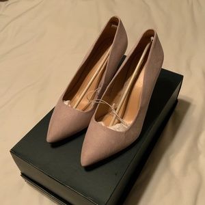 a new day Faux Suede Blush Heel Pumps (8.5W) NWOT